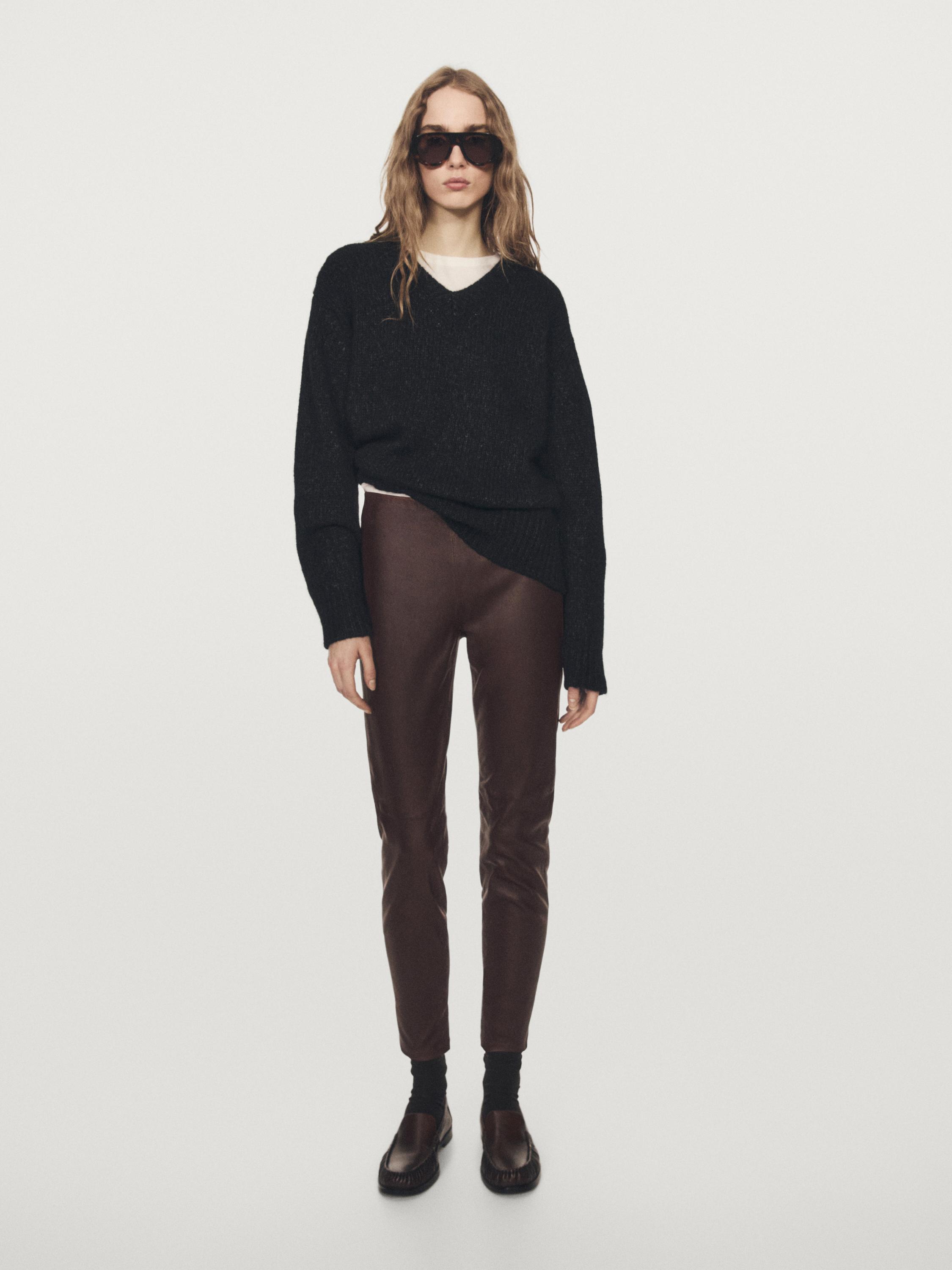 Leggings en cuir nappa